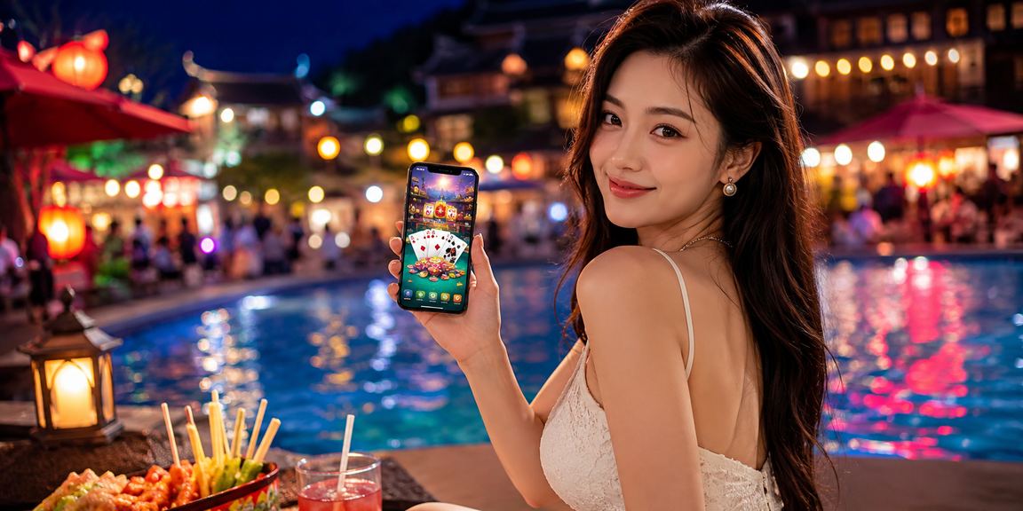 Người dùng tại chợ đêm Sa Pa thư giãn với trò chơi bài trong không khí lễ hội nhẹ nhàng